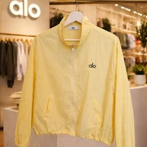 🌸ALO Yoga Lightweight Yellow Zip Utility Jacket Size M
